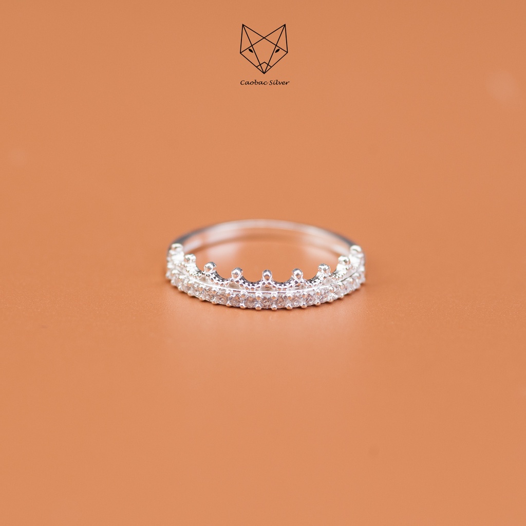 Nhẫn Bạc Ta Cao Cấp CaoBac Silver Vương Miện Phong Cách Sang Trọng Dành Tặng Riêng Cho Bạn Gái