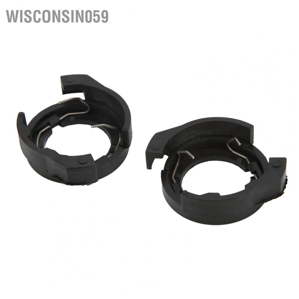 Wisconsin059 2Pcs LED Headlight Adapter Professional Design ABS Material Easy Install Low Power Bulb Holder