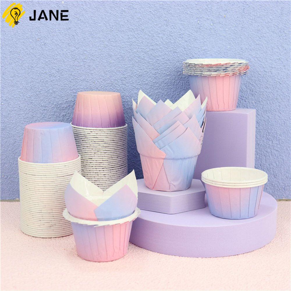 Set 50 cốc giấy nướng bánh muffin/cupcake chống dầu mỡ tiện dụng