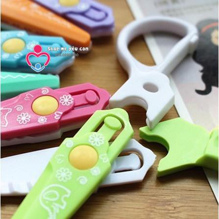 Kéo nhựa tập cắt đường viền 6 lưỡi - hàng xuất nhật an toàn cho bé không lo đứt tay