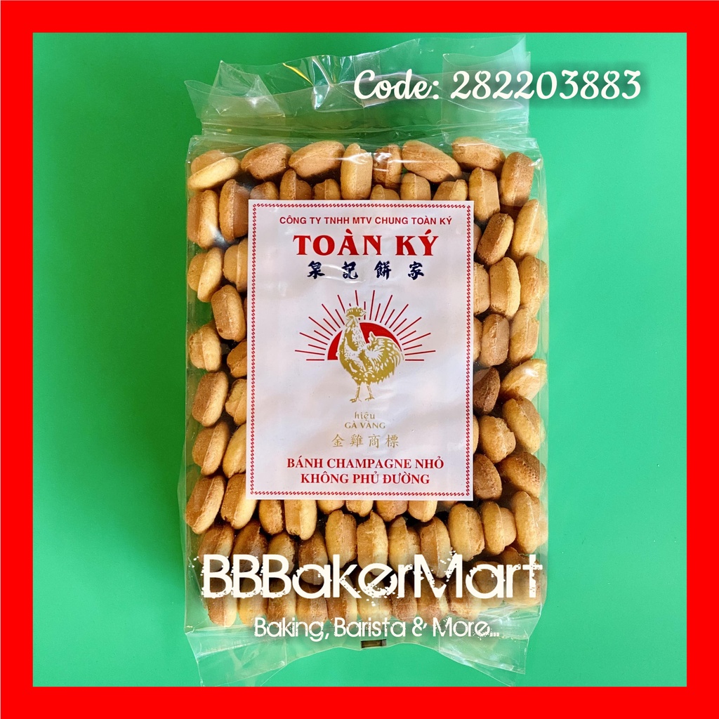 Bánh Sâm Banh Champagne (Lady Fingers) hiệu TOÀN KÝ loại không phủ đường - Bịch 500gr