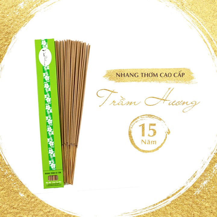 Nhang Trầm Hương Loại Cao Cấp 40g - Mùi trầm hương rõ, đậm - Chuyên dùng các dịp thờ cúng ễ tết - Nhang Thiền