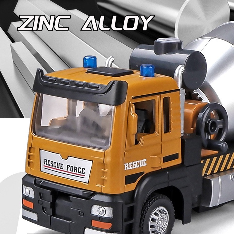Mô Hình Xe Cần Cẩu Có Đèn Và Âm Thanh Bằng Hợp Kim Tỉ Lệ 1: 50 Dành Cho Bé Trai