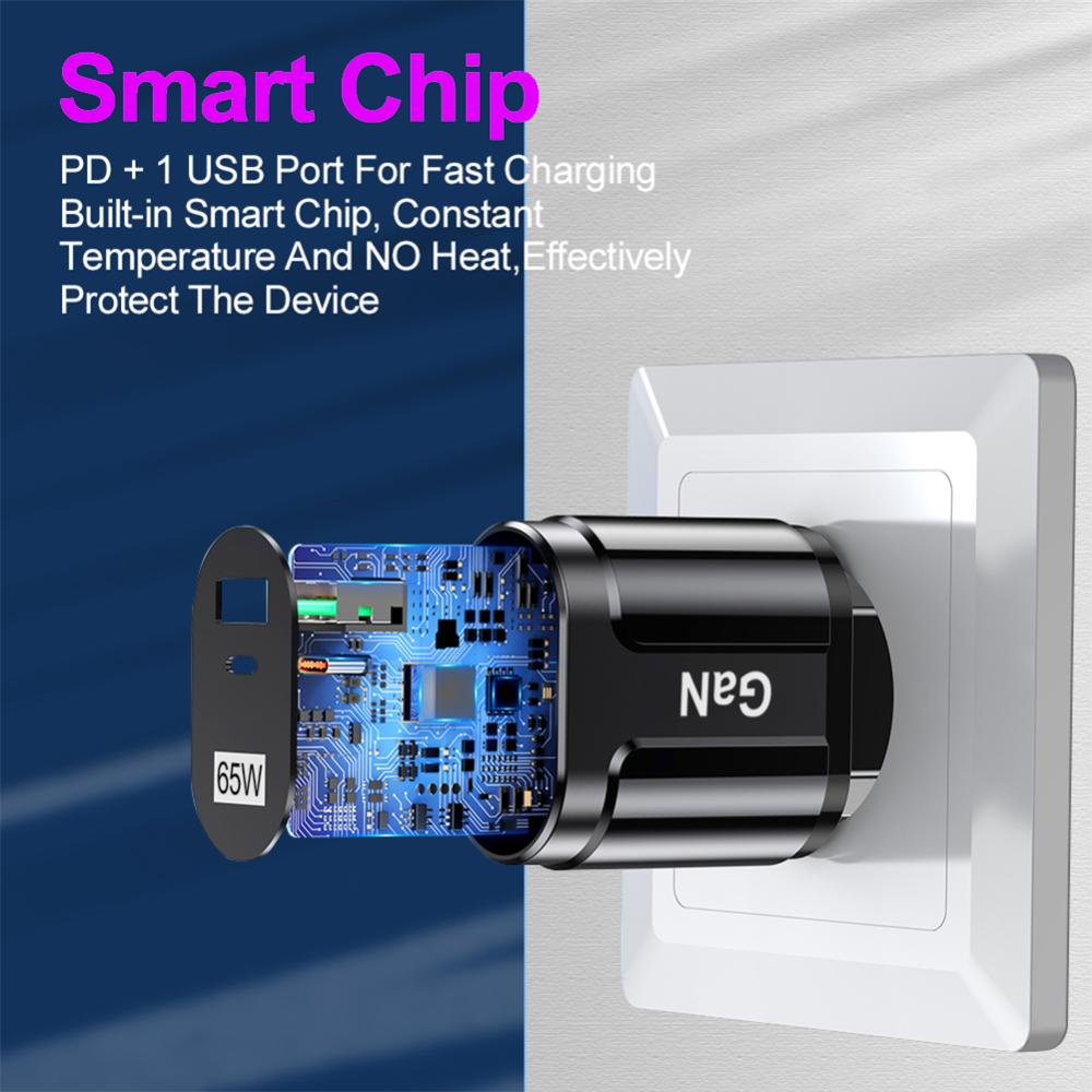 Củ Sạc Nhanh DIGIFOUNDER GaN USB C QC3.0 PD USB-C Type C Cho iPhone 13 Pro Max Macbook Q9V2 Bộ sạc dự phòng