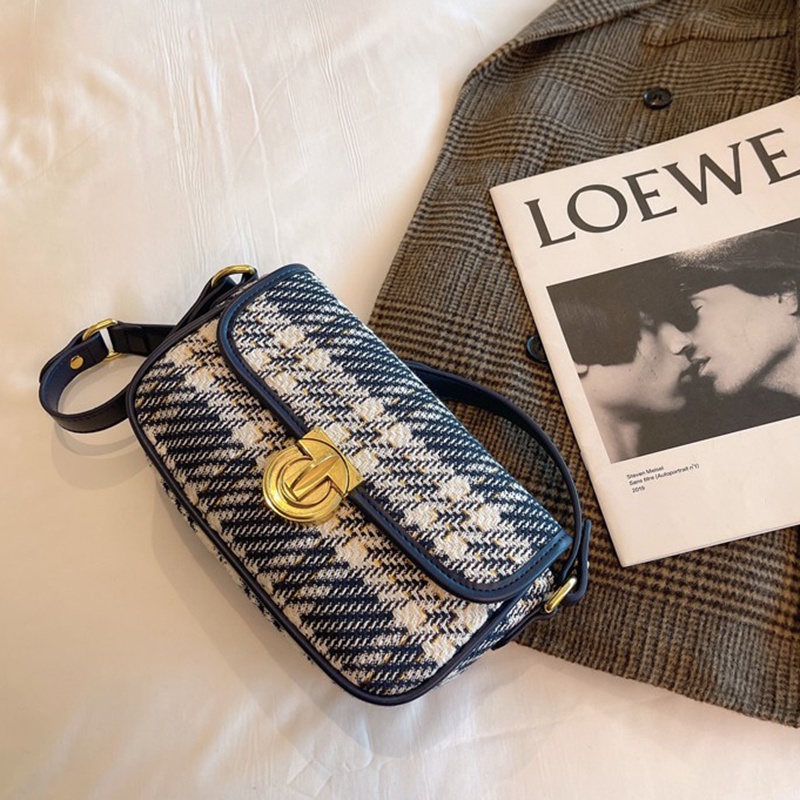 Túi đeo chéo IELGY họa tiết caro chất lượng cao dễ phối đồ sành điệu cho nữ