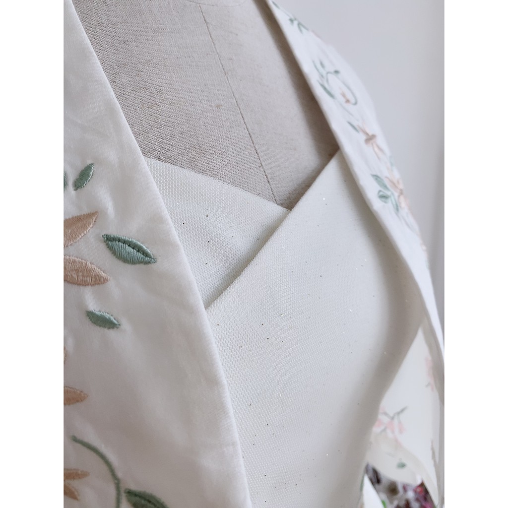 Croptop Li Li TaTa Home - Áo Khoác Ngắn Voan họa tiết hoa dễ thương