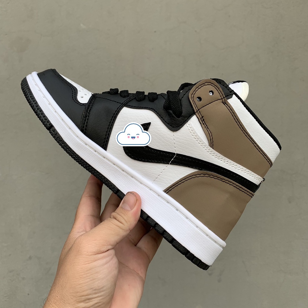 Giày thể thao 𝐉𝐨𝐫𝐝𝐚𝐧 Nâu đen cổ cao nam nữ Giầy sneaker JD1  hàng cao cấp Hot Hit