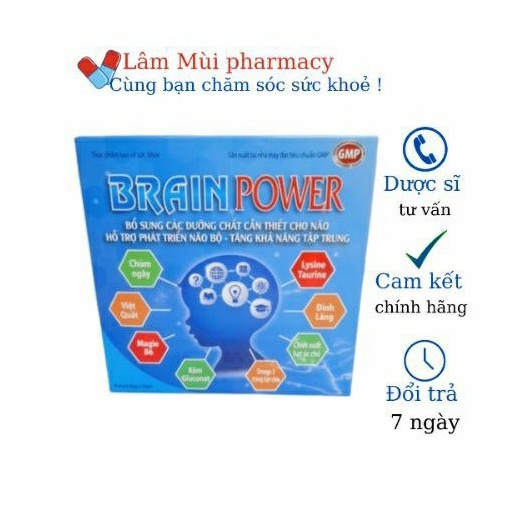 Brain Power ht Tự Kỷ, Chậm Nói, Kém Tập Trung. Mua 5h tặng  canxi nước trị giá 150k lammuipharmacy