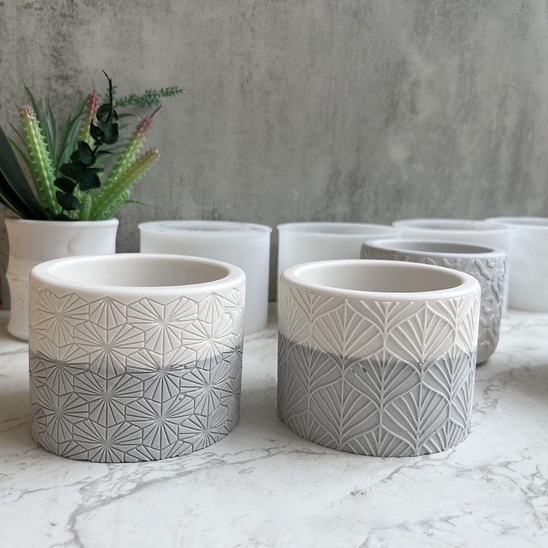 Khuôn silicone Hình Trụ Dùng Làm Chậu Hoa diy
