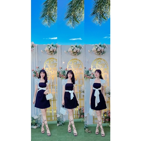 Váy đầm đen trắng