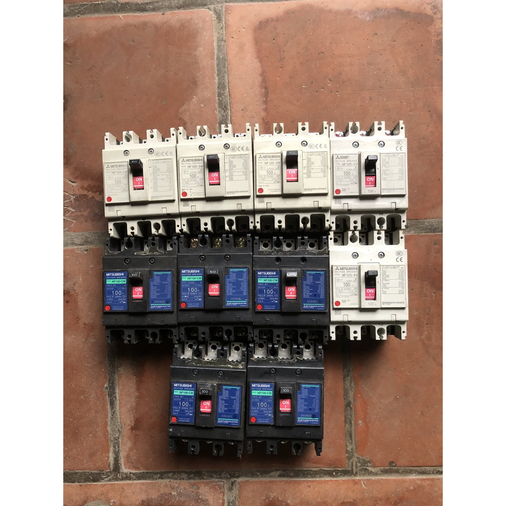 MCCB 3pha, Aptomat 3pha Mitsubishi hàng bãi tháo tủ