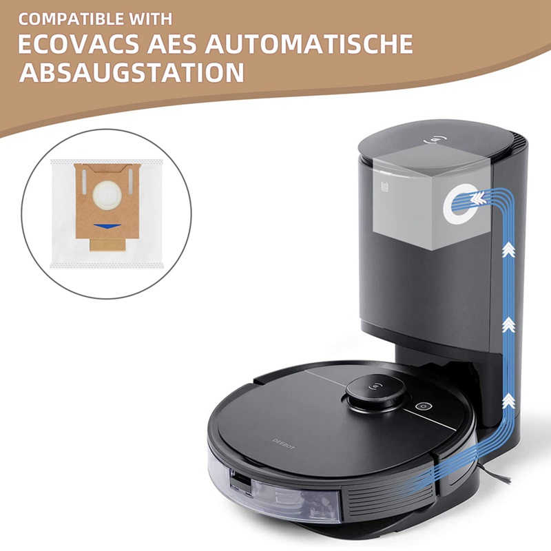 Set 9 Túi Đựng Bụi Cho Robot Hút Bụi ECOVACS Deebot T8 Avid / T8 / N8 Pro Plus / N8 Pro