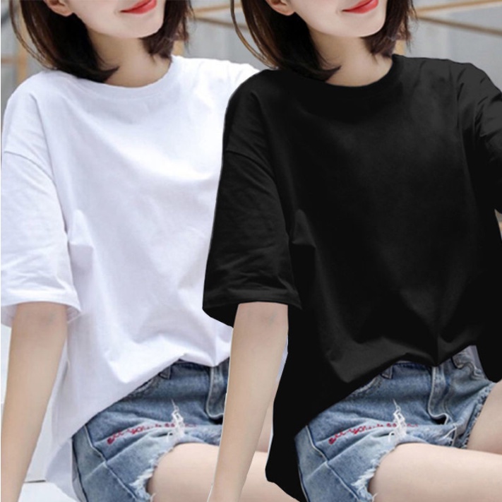 Áo phông nữ nam unisex tay lỡ thun form rộng teen cổ tròn oversize cotton mềm mịn