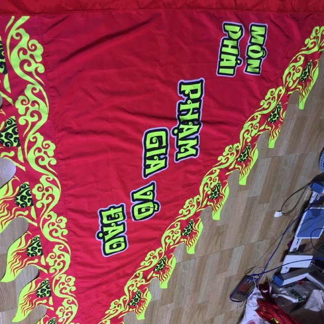Cờ múa lân, cờ in chuyển nhiệt, in dạ quang