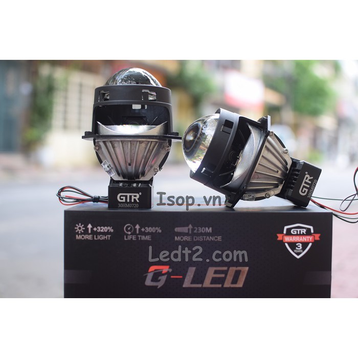 [LEDT2 ISOP] Gương cầu Bi LED GTR GLED Premium [Số lượng: 1 cái] [Bảo hành 3 năm]