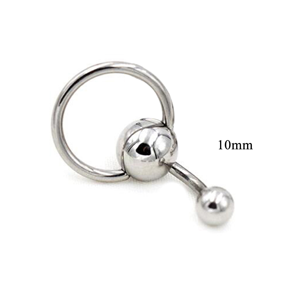 1 Khuyên Rốn Thép Không Gỉ 6 / 8 / 10mm Màu Bạc Thời Trang