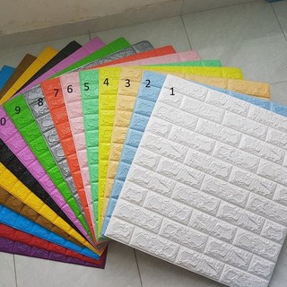 Xốp dán tường 3d giả gạch - set 50 tấm loại 1