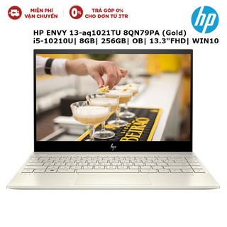 Laptop hp envy 13-aq1021tu 8qn79pa gold i5-10210u i 8gb i 256gb i 13.3"fhd ips i win 10