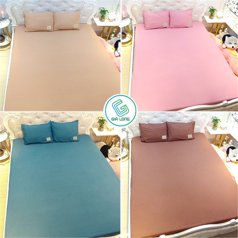 Bộ ga giường 💖m6/m8/2m💖 ga gối cotton đũi, ga trải giường + 2 vỏ gối nằm Gia Long Home | BigBuy360 - bigbuy360.vn
