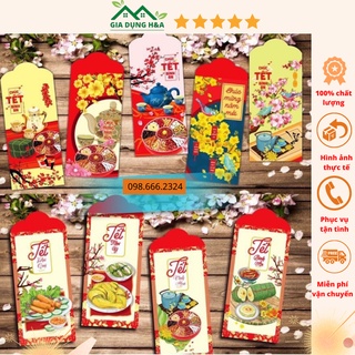 Combo 50 bao lì xì tết 2023 cán màng giấy c150 cao cấp combo 50 lì xì tết 2023 đẹp