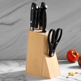 Bộ dao kéo 7 món knife kèm giá gắn dao bằng gỗ
