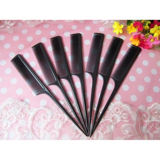 Combo 5 lược chia tóc đuôi nhựa (Đen)