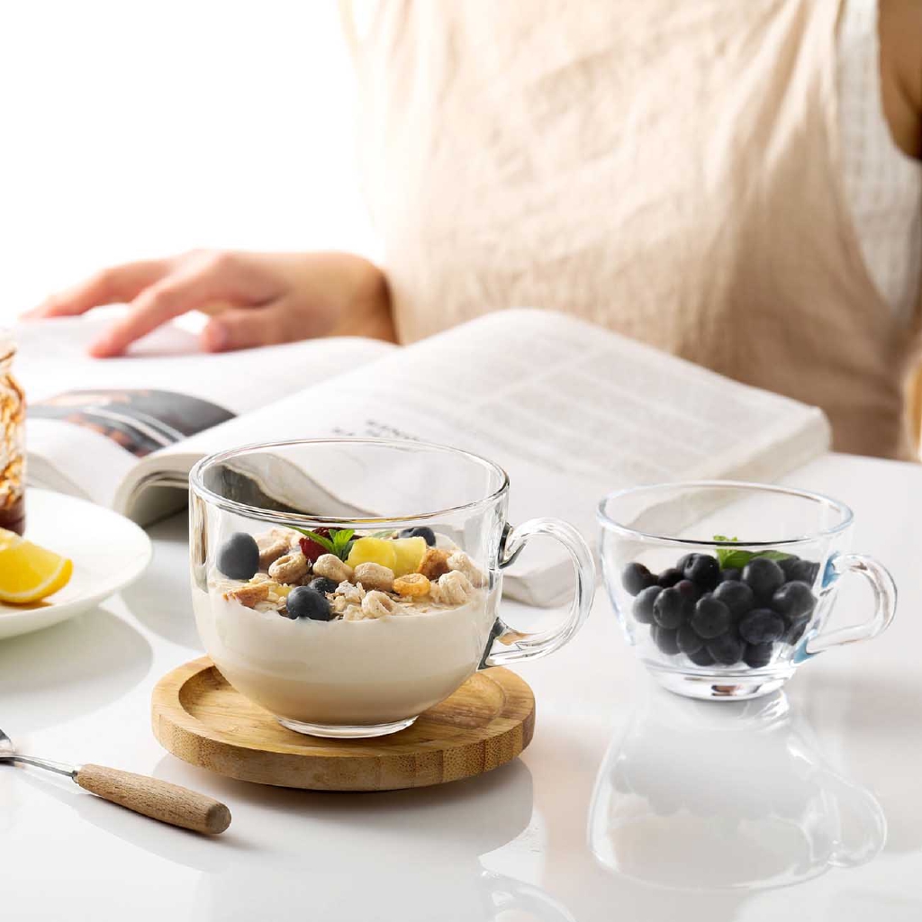 Tô Thủy Tinh Trong Suốt Đựng Nước Ép salad Tiện Dụng Kính