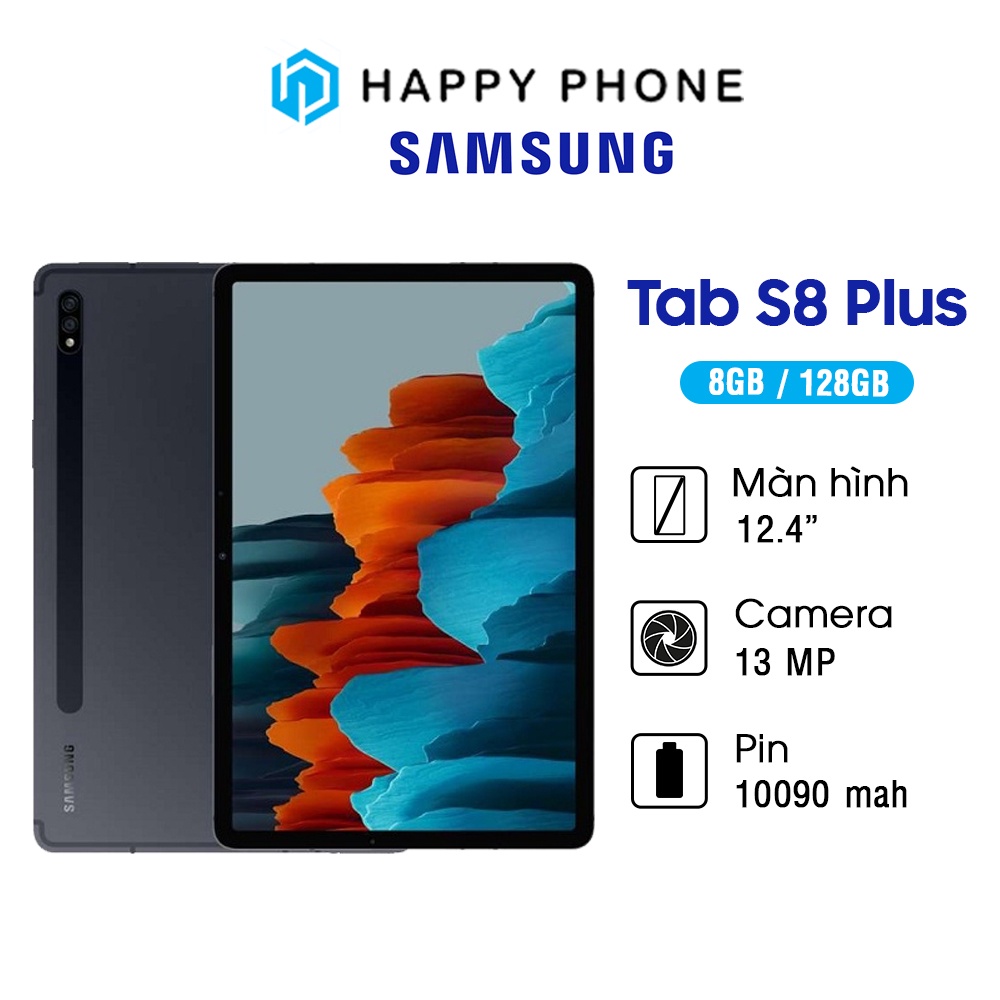 [Tặng Ốp + Bàn Phím] Máy tính bảng Samsung Galaxy Tab S8 Plus - Hàng Chính Hãng, Mới 100%, Bảo Hành 12 Tháng