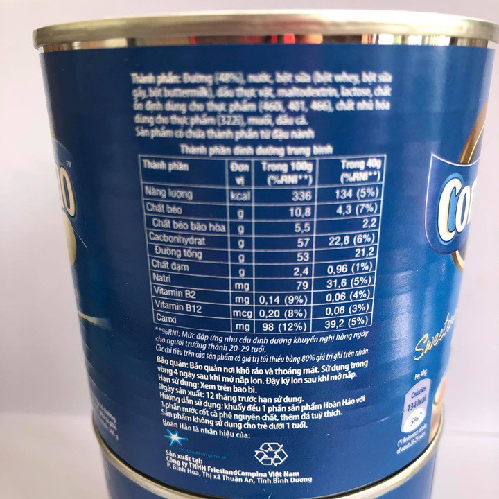 Sữa Đặc Có Đường Hoàn Hảo Chuyên Pha Cà Phê - Lon x 380ml