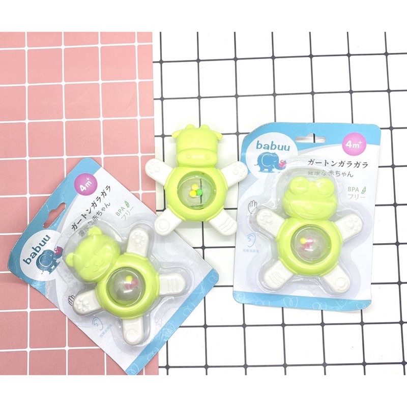Bộ đồ chơi xúc xắc gặm nướu phát triển kỹ năng cơ bản cho bé thương hiệu Babuu baby Nhật bản