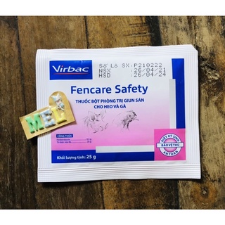 Fencare Safety 25g-Sỗ lãi cho gà đá và heo dạng bột