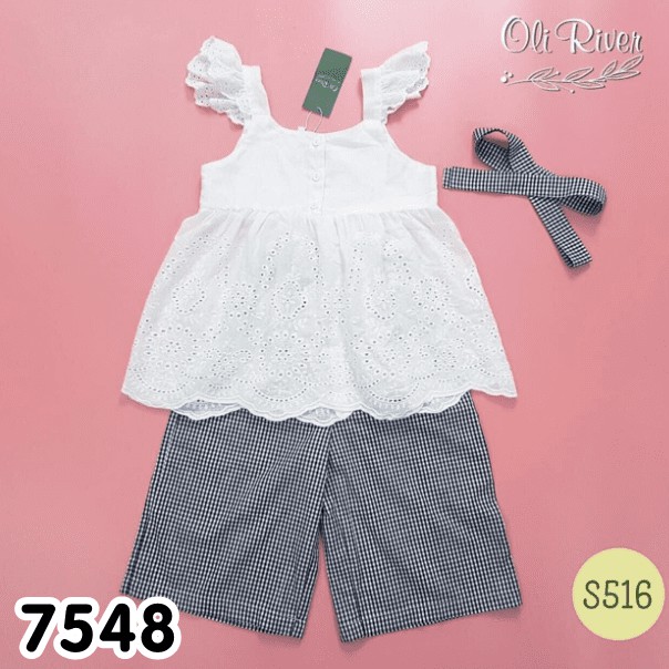 Bộ Lửng Hai Dây Bé Gái Oliriver Cho Bé Từ 15-28KG