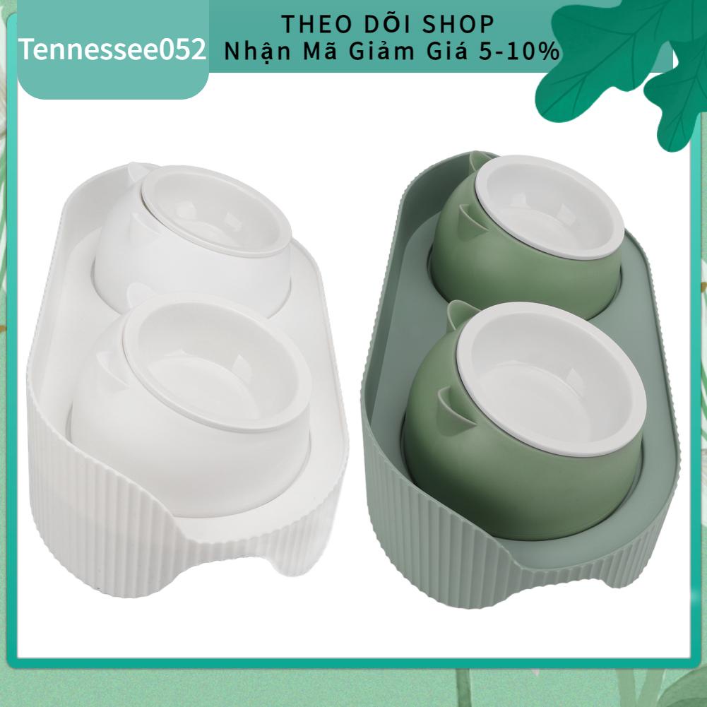 Bộ Tô Đựng Thức Ăn Nước Uống Bằng Gốm Dành Cho Chó Mèo