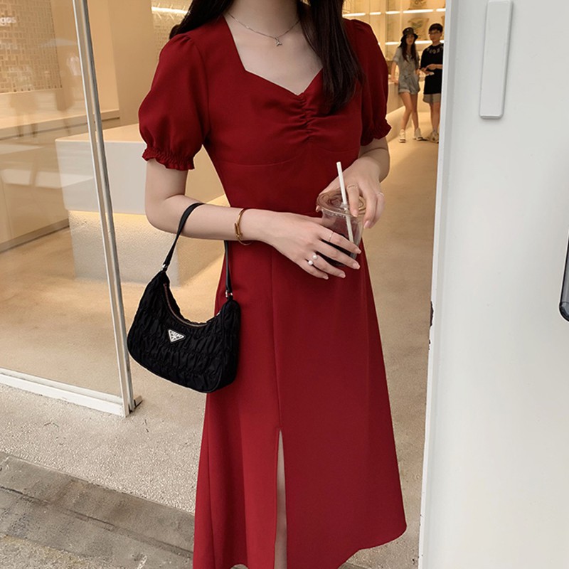 Đầm Nữ Tay Ngắn Cổ Chữ V Thời Trang Quyến Rũ | BigBuy360 - bigbuy360.vn