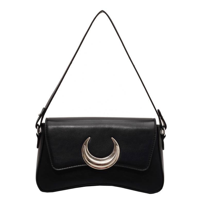 Ielgy Túi Đeo Chéo Chuỗi Xích Hình Lưỡi Liềm Đơn Giản Thời Trang Cho Nữ