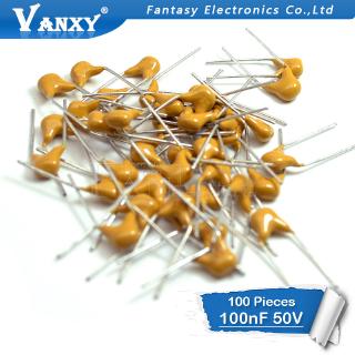 Bộ 100 Tụ Điện Gốm Mlcc 100nf 0.1uf 10% 5.08mm 104 50V