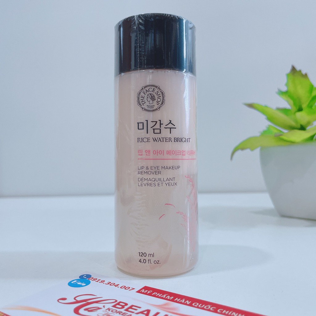 (AUTH_Korea)Nước Tẩy Trang dưỡng da Lip & Eyes RICE The Face Shop | BigBuy360 - bigbuy360.vn