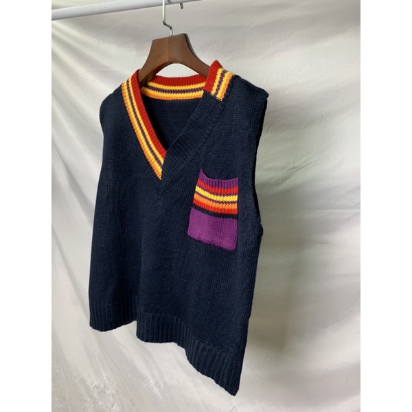 Áo gile len 2hand vintage đồ si