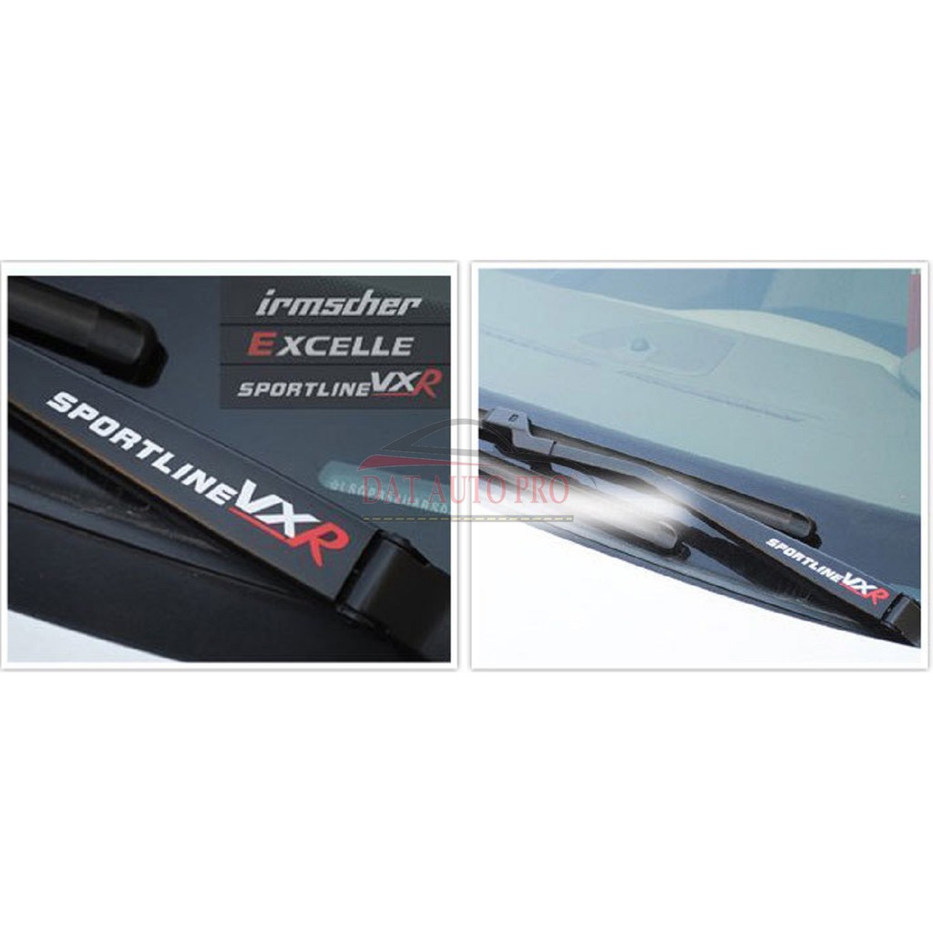 Tem VXR sport line trắng-đỏ dán gạt mưa oto.