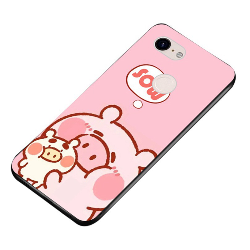 Ốp điện thoại silicon in hình heo hồng dễ thương cho Google Pixel 2 3 XL | BigBuy360 - bigbuy360.vn