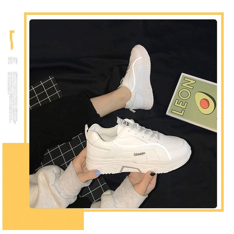 [Mã WASTVN5K giảm 5k đơn bất kỳ] Giày nữ sneaker mẫu mới 2021, giày thể thao nữ da pu cao cấp, phối đồ dễ dàng BM008 | BigBuy360 - bigbuy360.vn