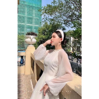 Áo Dài Nữ 4 Tà Trắng Siêu Xinh.