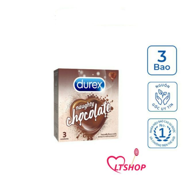 Bao Cao Su Durex Naughty Chocolate (3 bao/hộp)