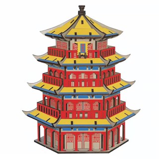 Mô hình 3d Gỗ, Tháp Chùa, đồ chơi lắp ráp, xếp hình