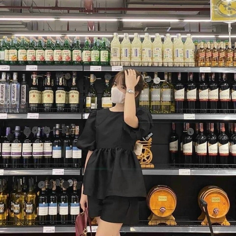 set short áo nơ lưng tay bồng