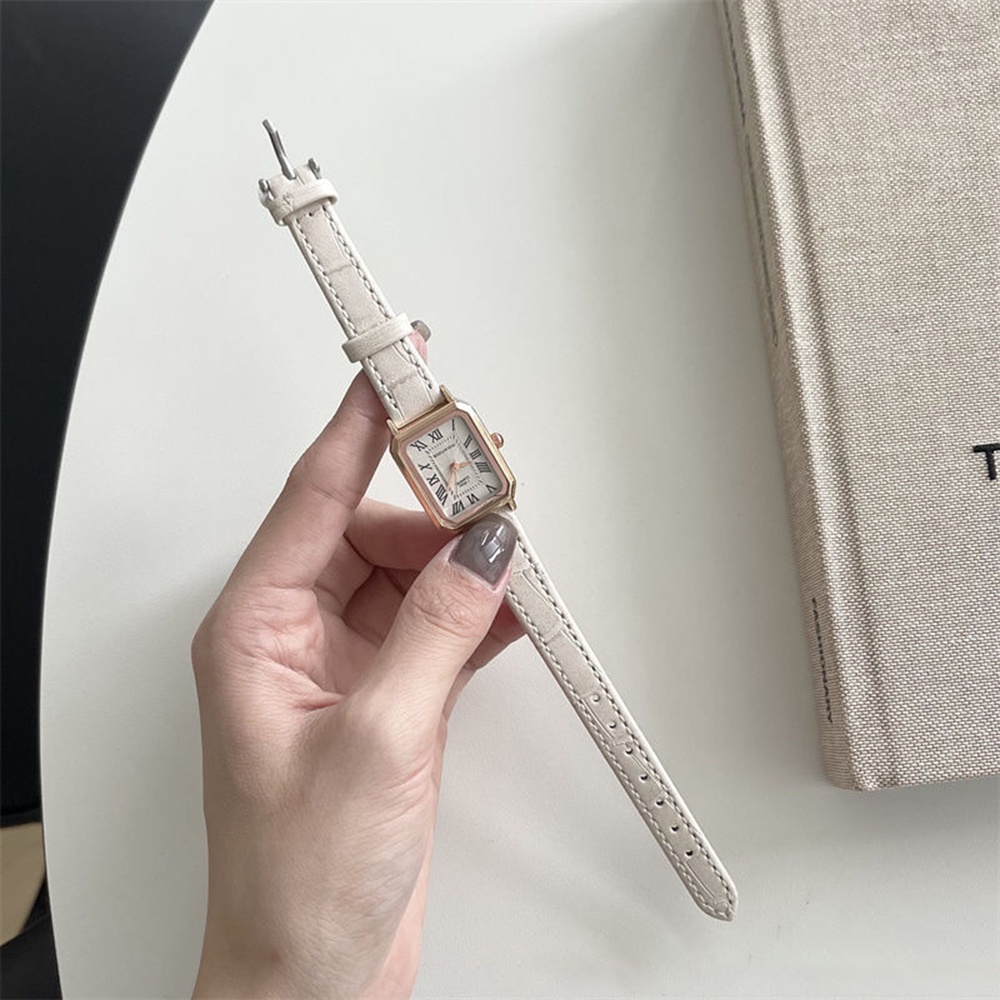 Đồng Hồ Đeo Tay Mặt Vuông Dây Mảnh Phong Cách Hàn Quốc Thời Trang Cho Nữ