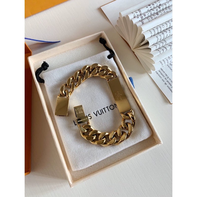 Vòng tay unisex cá tính thương hiệu Louis Vuitton LV hàng 1-1 vip