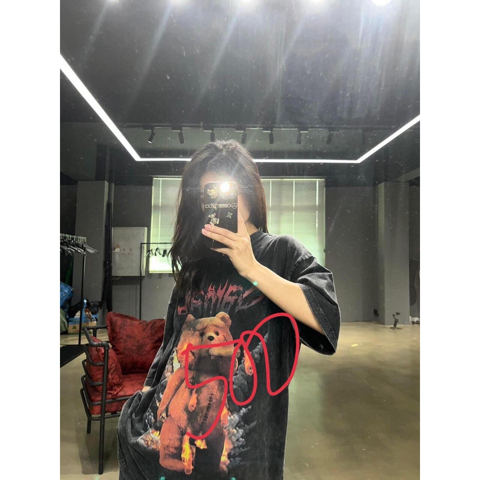 Áo Thun Tay Lỡ In  Hình Gấu Ngực , Áo Phông Nam Nữ From Rộng Unisex- Zadola fashion