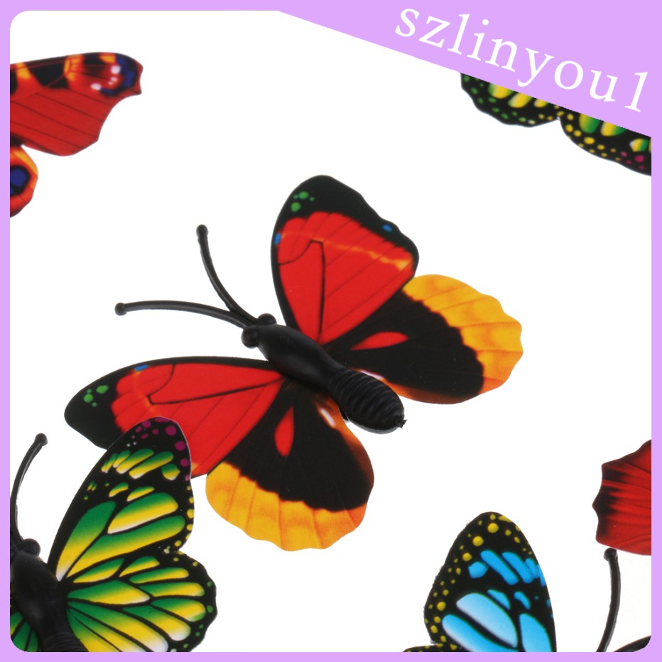 BUTTERFLY Set 24 Bươm Bướm Đồ Chơi Bằng Nhựa Cho Bé