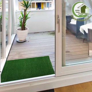 [30 x 50cm] Thảm cỏ lau chùi chân cao cấp - cỏ nhựa nhân tạo